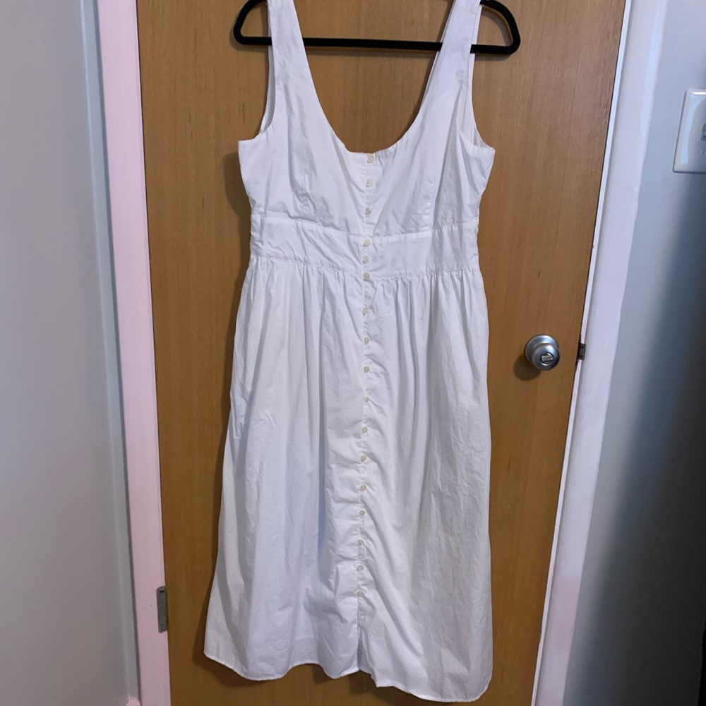 HOST PICK 💕 J.Crew White Midi Dress Button Down